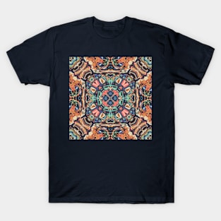 Orange and Blue Abstract T-Shirt